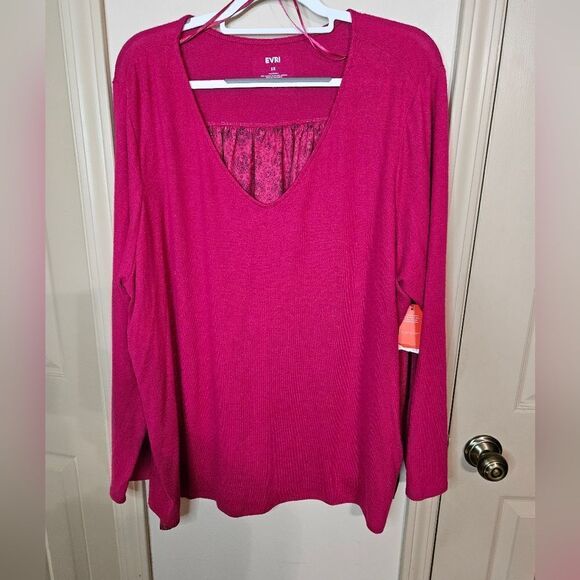 #377 EVRI Maroon Colored Soft Knit Front & Printed Polyester Back - Picture 1 of 5